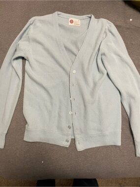 Vintage Kings Road Sears Baby Blue Cardigan Sweater M